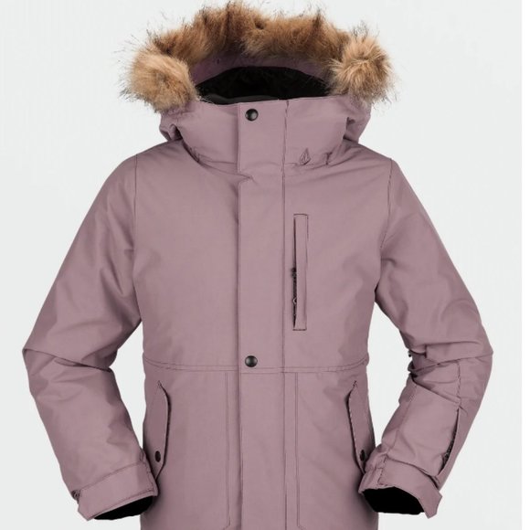 Volcom Girls' So Minty Ski Jacket - Rosewood - Picture 1 of 3